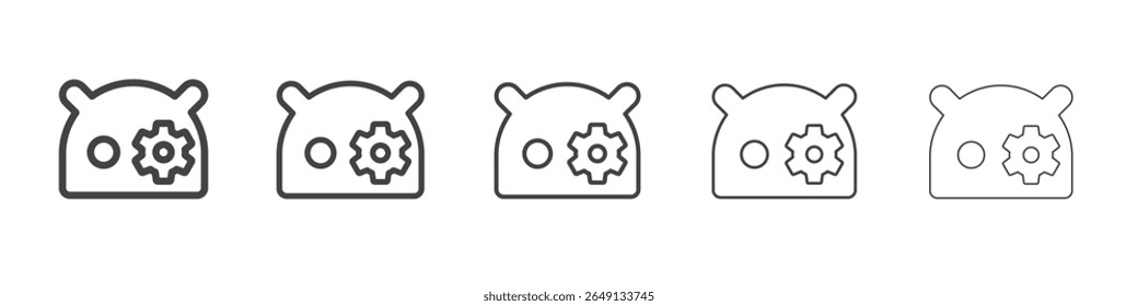 Ícone de configurações do Android contorno ilustração vetor símbolo