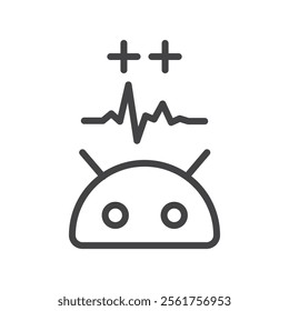 Android system icon Logo symbol outline set