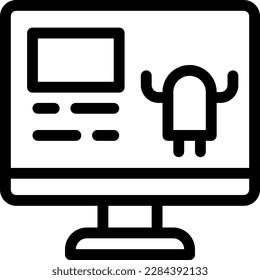 android system Vector illustration on a transparent background.Premium quality symbols.Thin line vector icon for concept and graphic design.