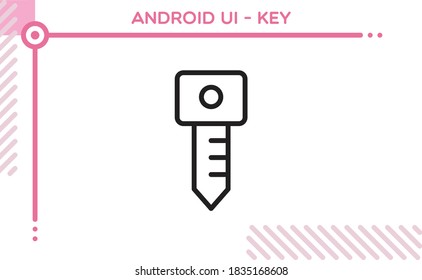 Android UI Vector Icon Key 