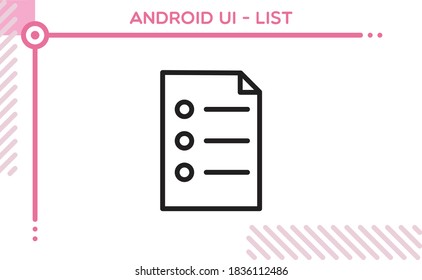 Android UI Vector Icon List File