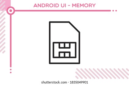 Android UI Vector Icon Memory Card