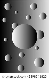 Android wallpaper image with a black and white gradient circle theme