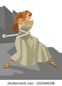 andromeda chained to a rock