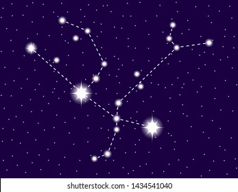 Andromeda Constellation Starry Night Sky Vector Stock Vector (Royalty ...