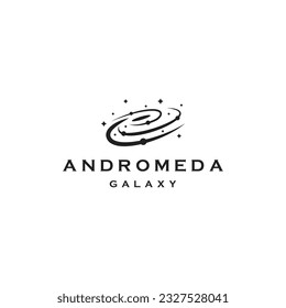 The Andromeda logo design is a captivating representation of cosmic wonder, exploration and limitless imagination. The logo features a skyscape inspired by the Andromeda galaxy