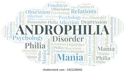 Androphilia word cloud. Type of Philia.