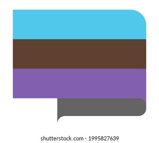 Androsexual pride flag, vector illustration