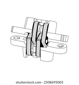 ANDWICK armário armário porta deslizante 60mm comprimento dobrável Cruz Hidden Dobradiça Tom de prata