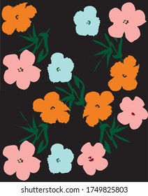 Andy Warhol inspiration flowers 