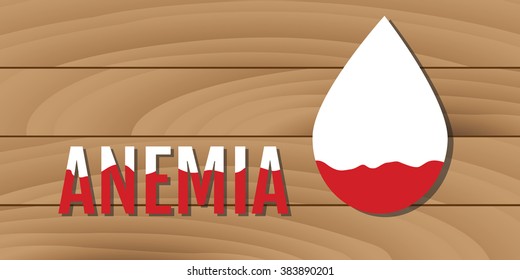 Anemia Concept With Low Blood Illustration Vector