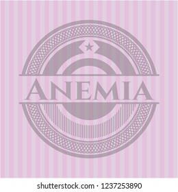 Anemia retro style pink emblem