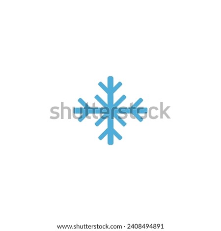 Anemia symptom icon. Blue snowflake single element. Freezing is symptom of the anemia disease. Infographic in cartoon style. Medical vector flat illustration