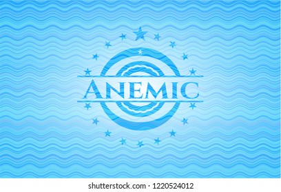 Anemic light blue water style emblem.