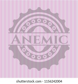 Anemic retro pink emblem