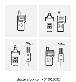 Anemometer black icon sets