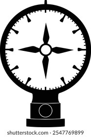 Anemometer Black Vector Simple Design