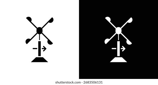Anemometer icon collection. Flat illustration of vector icon