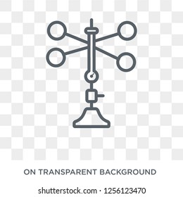 Anemometer icon. Anemometer design concept from Weather collection. Simple element vector illustration on transparent background.