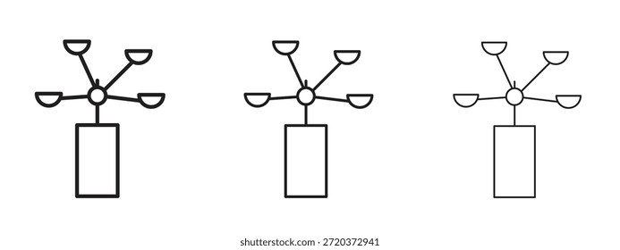 Anemometersymbol. Handgezeichnete Minimalismus Stil Vektorgrafik