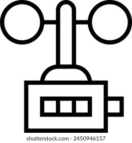 anemometer icon. Thin linear style design isolated on white background