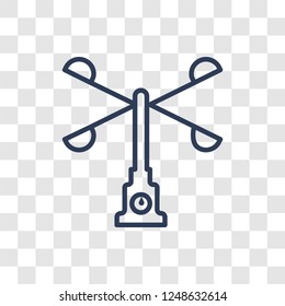 Anemometer icon. Trendy linear Anemometer logo concept on transparent background from Weather collection