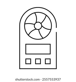 anemometer measuring equipment line icon vector. anemometer measuring equipment sign. isolated contour symbol black illustration