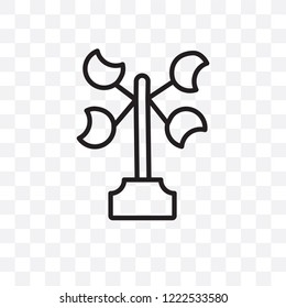 Anemometer vector linear icon isolated on transparent background, Anemometer transparency concept can be used for web and mobile