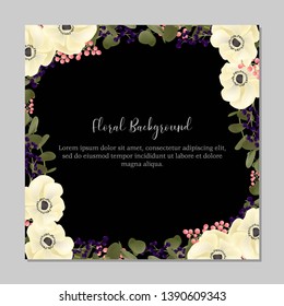 Anemone floral background multi purpose with text