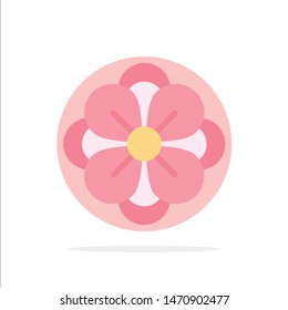 Anemone, Anemone Flower, Flower, Spring Flower Abstract Circle Background Flat color Icon. Vector Icon Template background