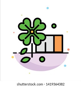 Anemone, Flower, Spring Flower Abstract Flat Color Icon Template