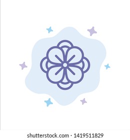 Anemone, Anemone Flower, Flower, Spring Flower Blue Icon on Abstract Cloud Background