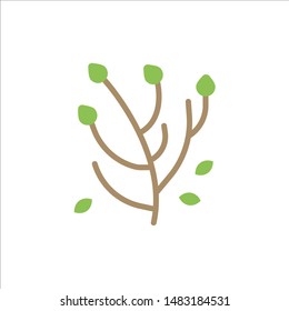 Anemone, Anemone Flower, Flower, Spring Flower  Flat Color Icon. Vector icon banner Template