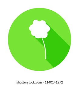 anemone icon in Flat long shadow style on white background