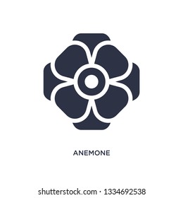 anemone icon. Simple element illustration from nature concept. anemone editable symbol design on white background. Can be use for web and mobile.