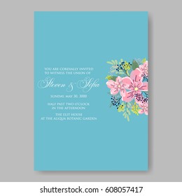 Anemone peony wedding invitation floral vector printable template