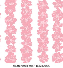 Anemone or windflower poppies flowers background. Floral vector seamless pattern with hand drawn elements in pastel colores.