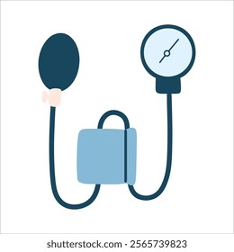 Aneroid sphygmomanometer. Mechanical tonometer for measuring blood pressure.