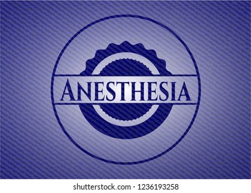 Anesthesia badge with jean texture