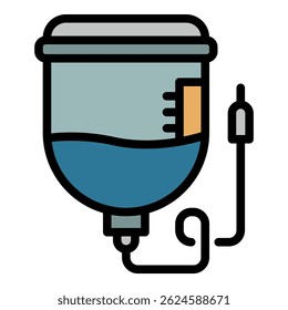 Symbol für Anästhesietasche. Umriss Anästhesie Tasche Vektorsymbol Farbe flach einzeln