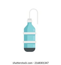 Anesthesia bottle icon. Flat illustration of anesthesia bottle vector icon isolated on white background
