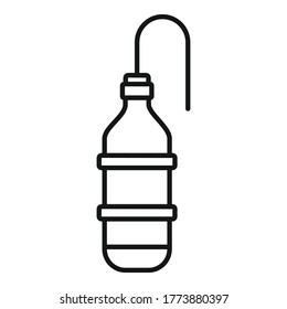Anesthesia bottle icon. Outline anesthesia bottle vector icon for web design isolated on white background