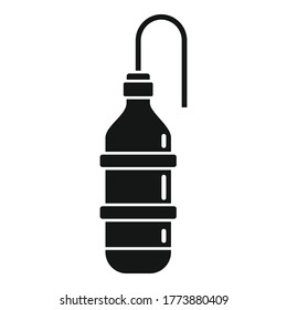 Icono del frasco de anestesia. Ilustración simple del icono vector de botella de anestesia para el diseño web aislado en fondo blanco