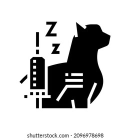 anesthesia cat glyph icon vector. anesthesia cat sign. isolated contour symbol black illustration