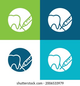 Anesthesia Flat four color minimal icon set