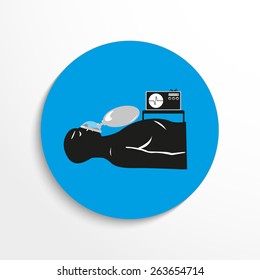 anesthesia flat icon illustration background