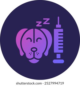Anesthesia Glyph Circle Gradient Icon