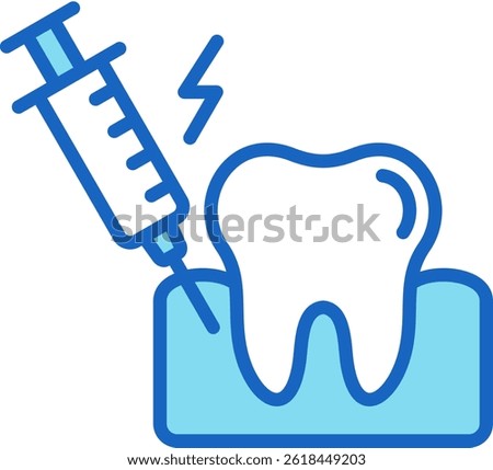 Anesthesia Icon Blue Vector Illustration