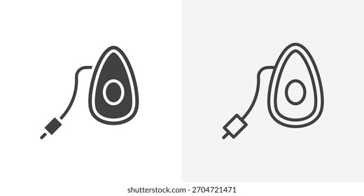 Icono de anestesia. colección de línea de trazo editable y estilos planos sólidos.