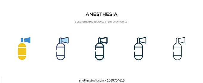 anesthesia icon in different style vector illustration. two colored and black anesthesia vector icons designed in filled, outline, line and stroke style can be used for web, mobile, ui